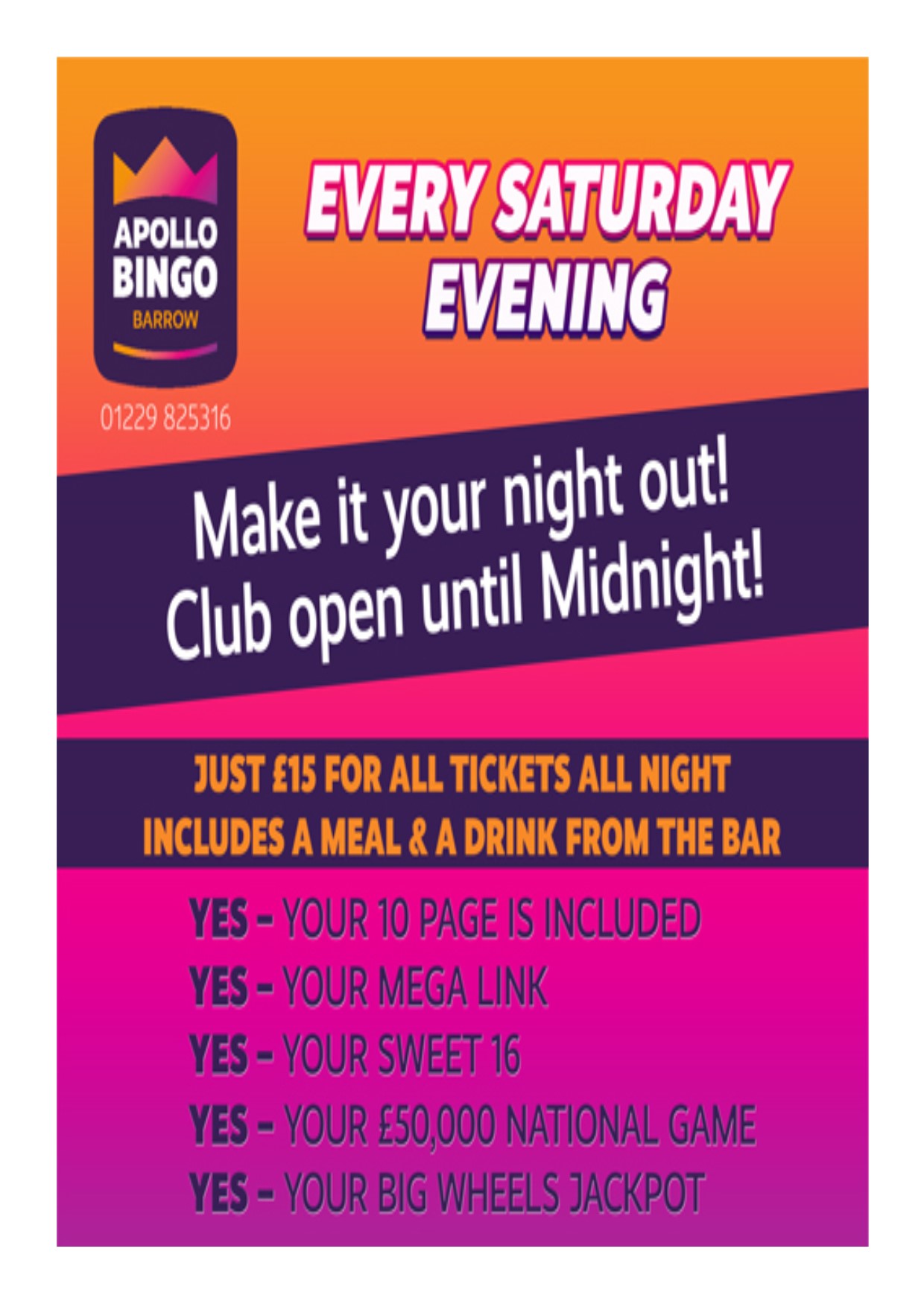 Majestic Bingo Apollo Barrow